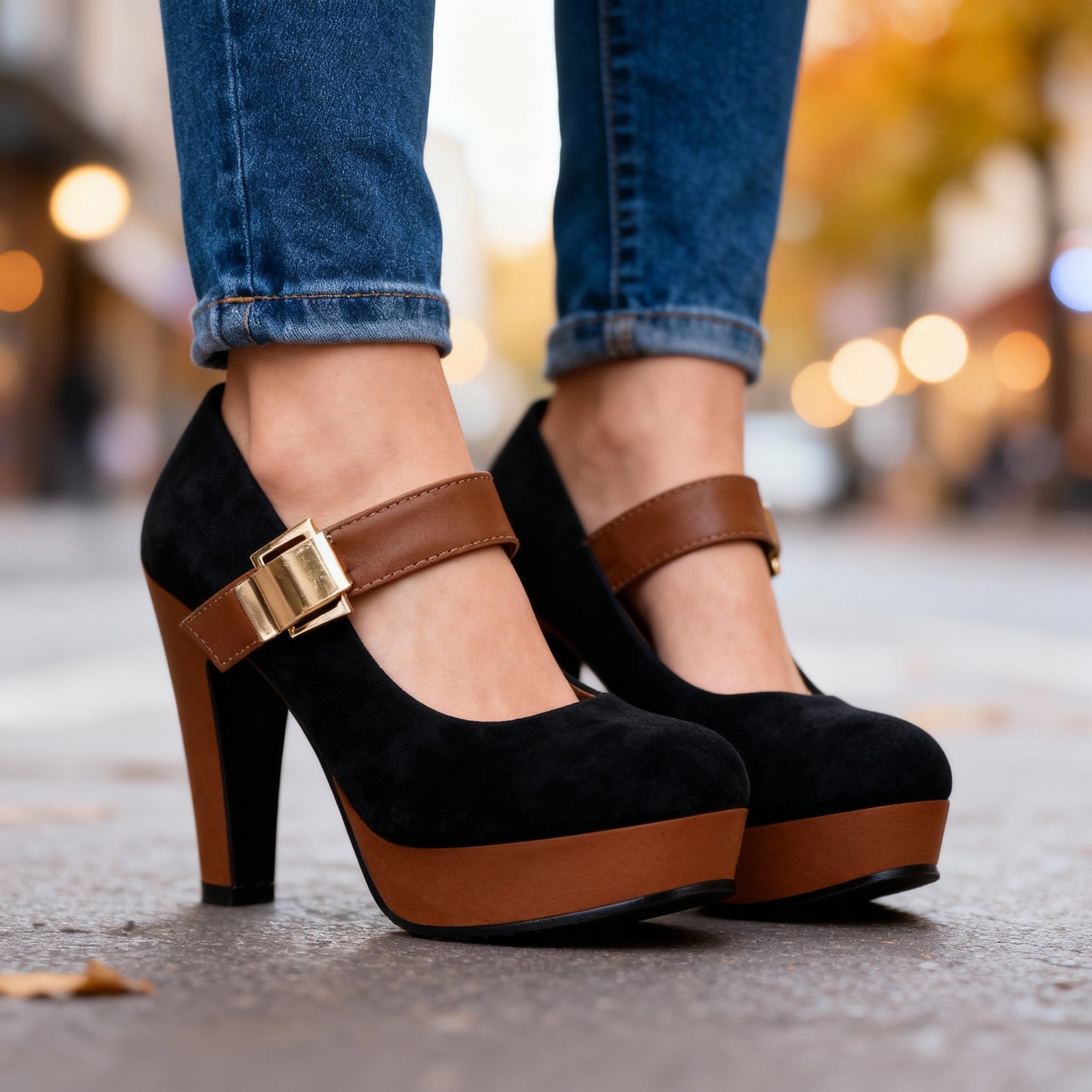 Women's Suede Platform Heels Corvine