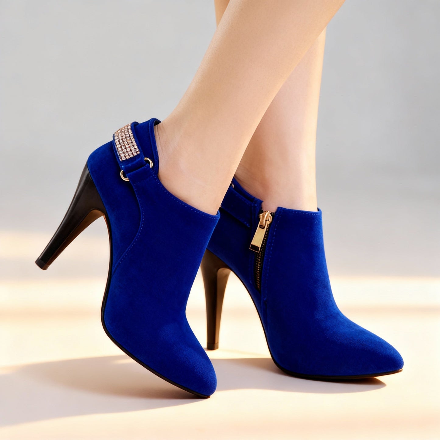 Women's Suede Tapered Stiletto Heels Corvine