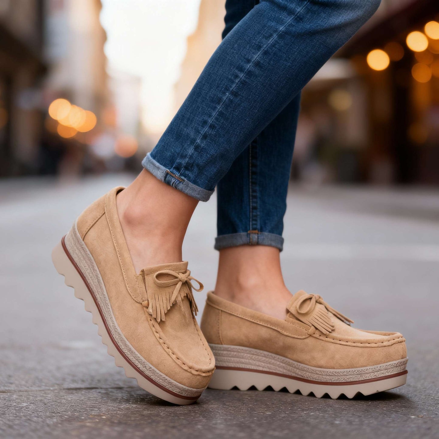 Women's Supportive Platform Loafers Corvine