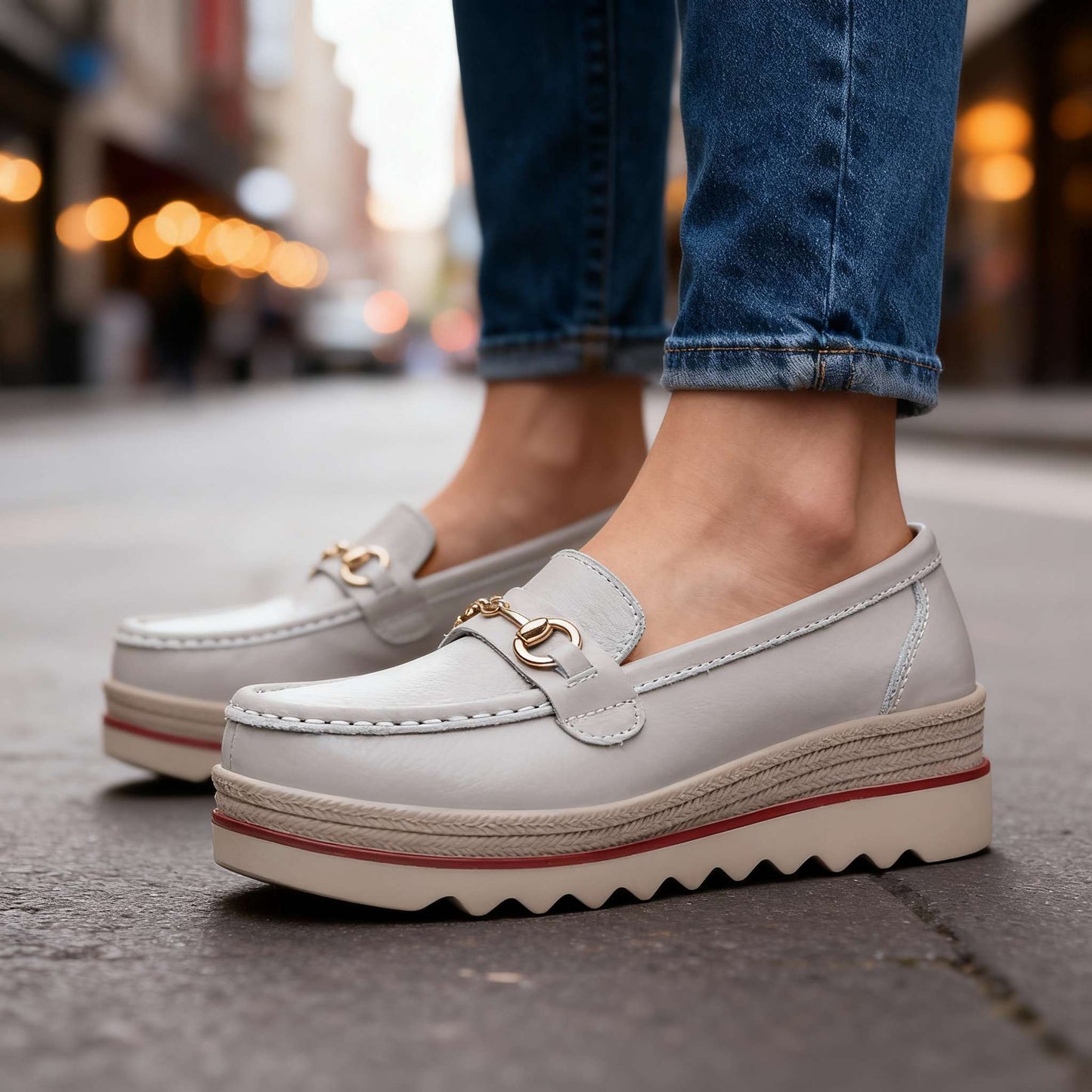Women's Supportive Platform Loafers Corvine