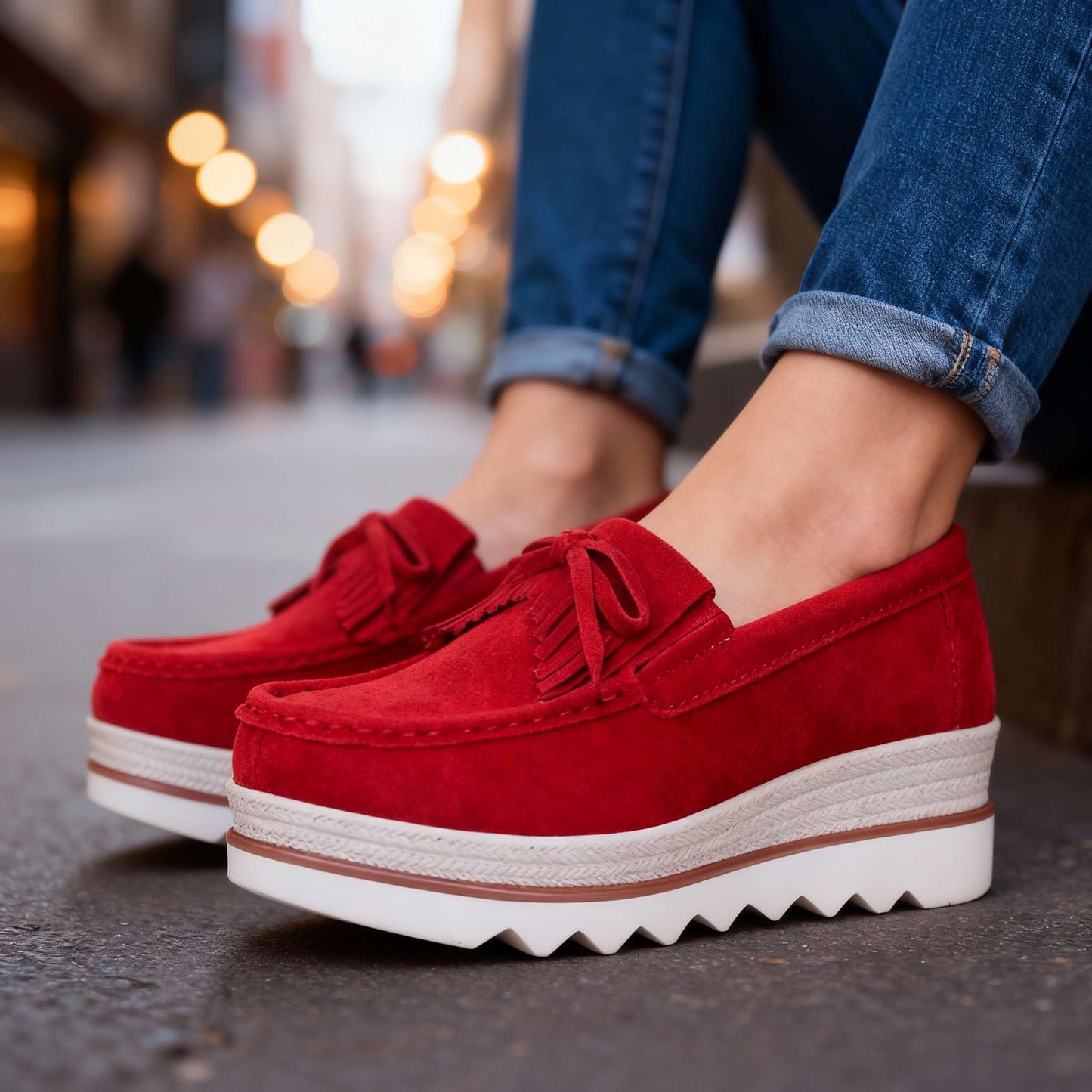 Women's Supportive Platform Loafers Corvine