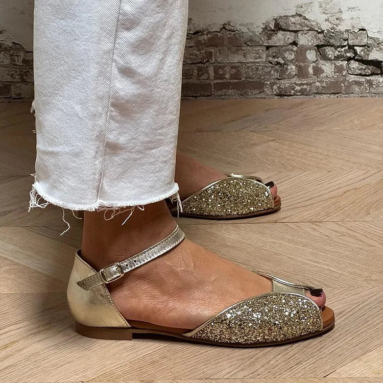 Women's Synthetic Ankle Strap Flat Sandals Corvine