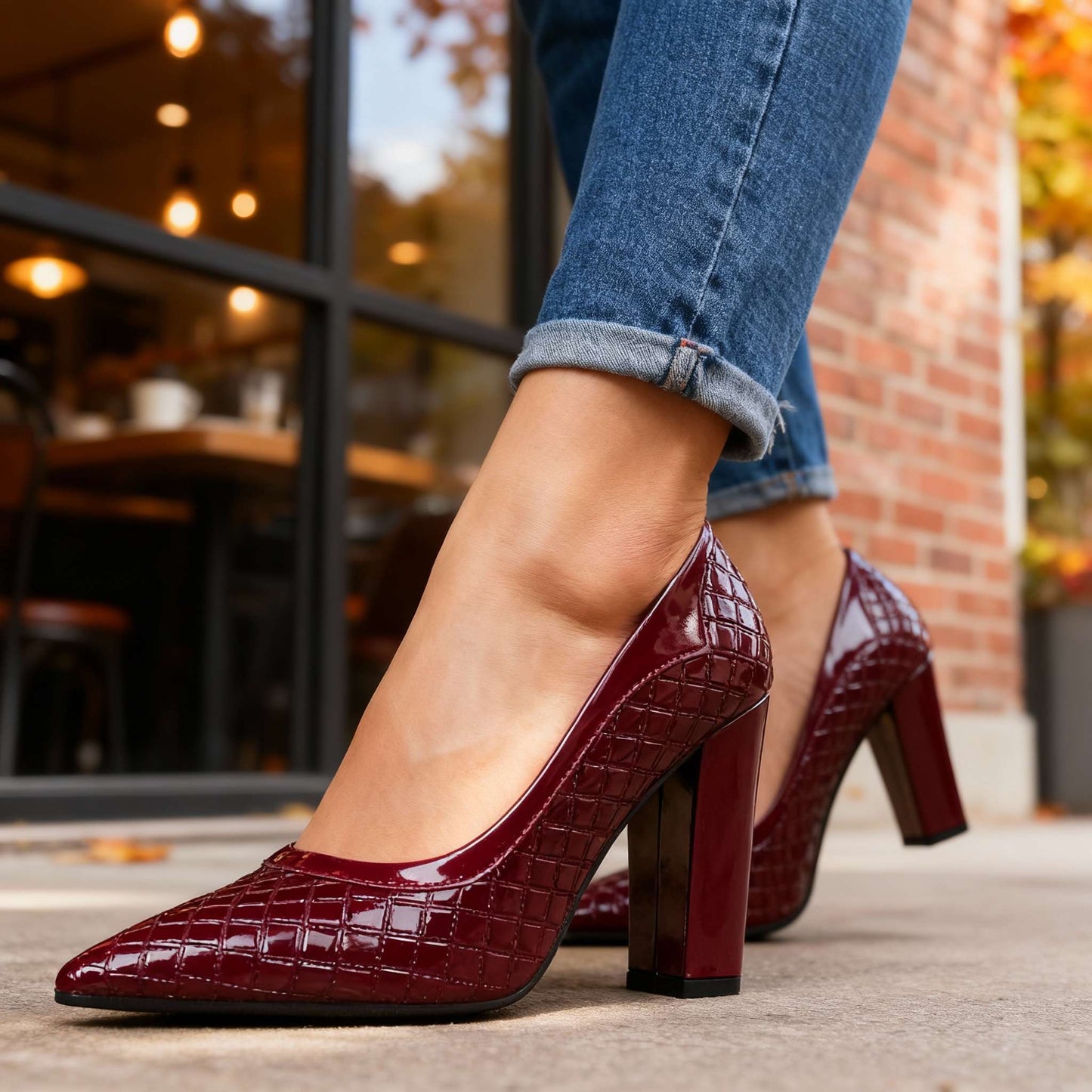 Women's Textured Pointed Heels Corvine