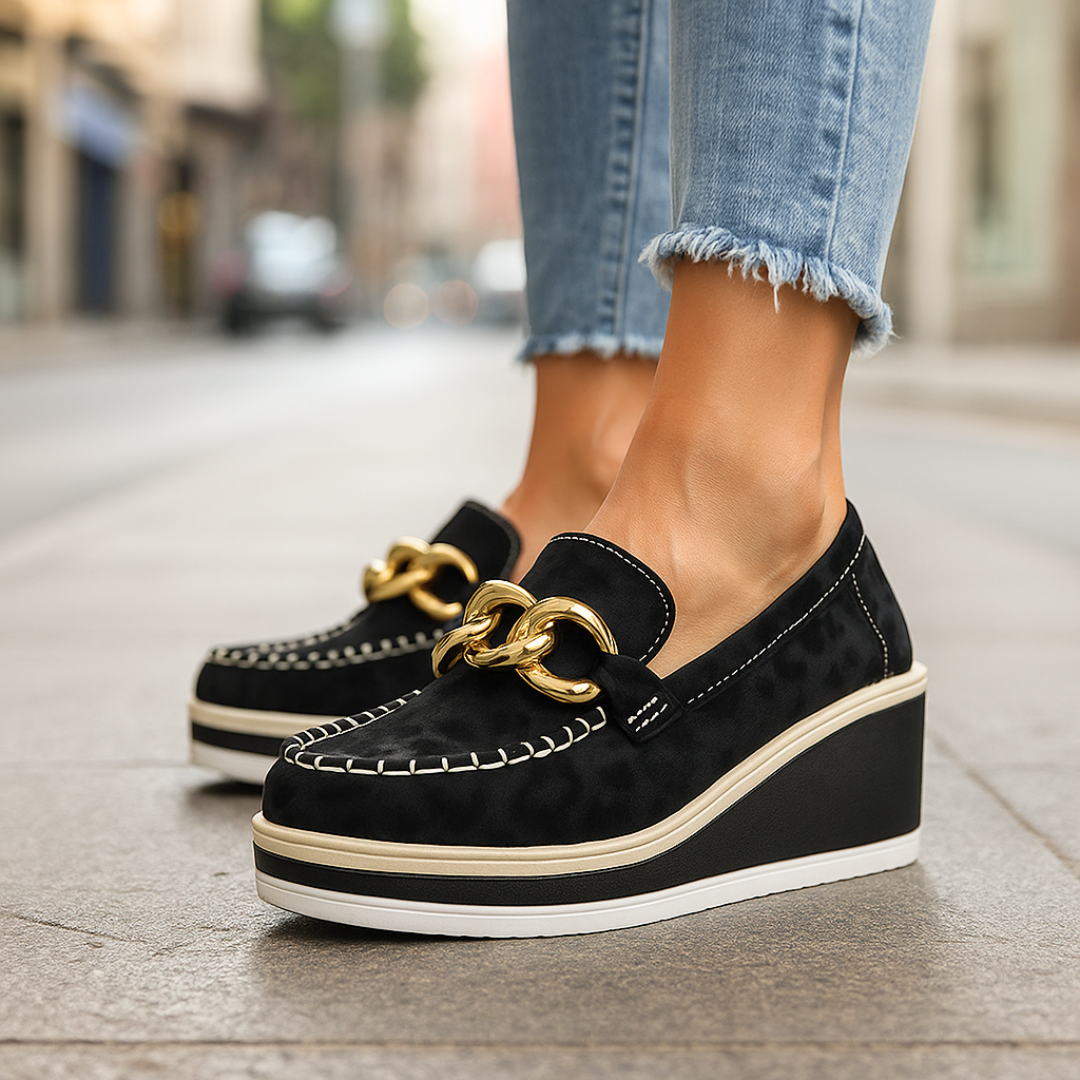 Women's Tonal Leopard Eco Leather Loafers Corvine