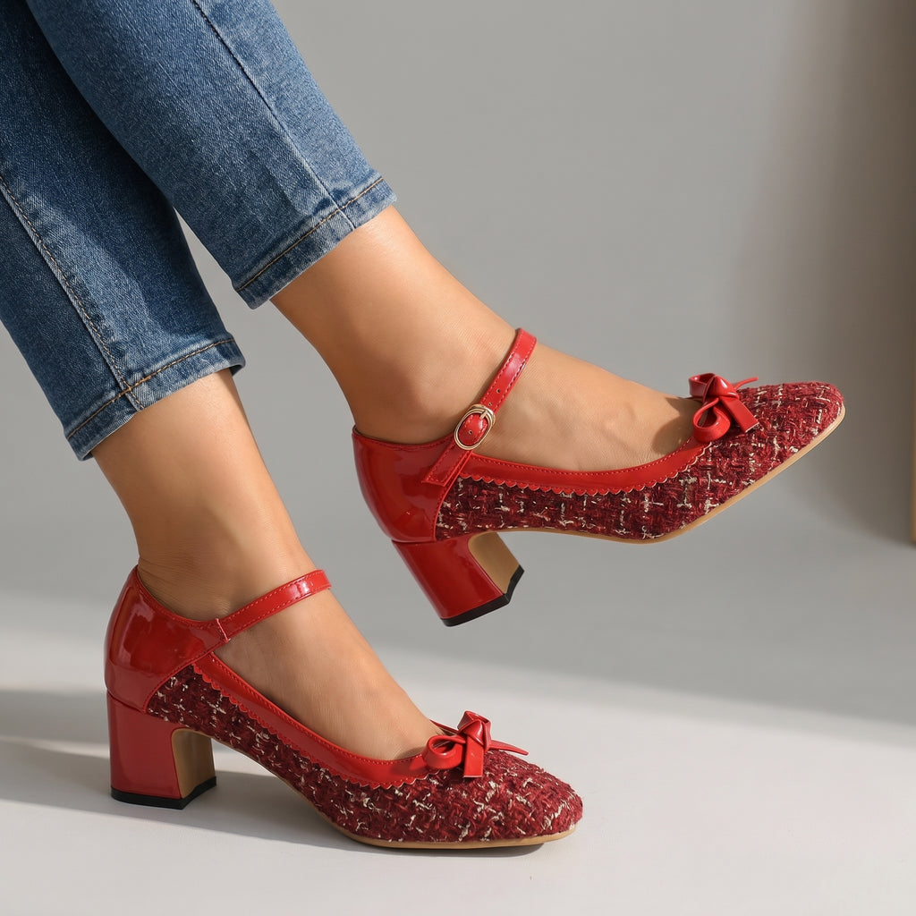 Women's Tweed Mary Jane Heels Corvine