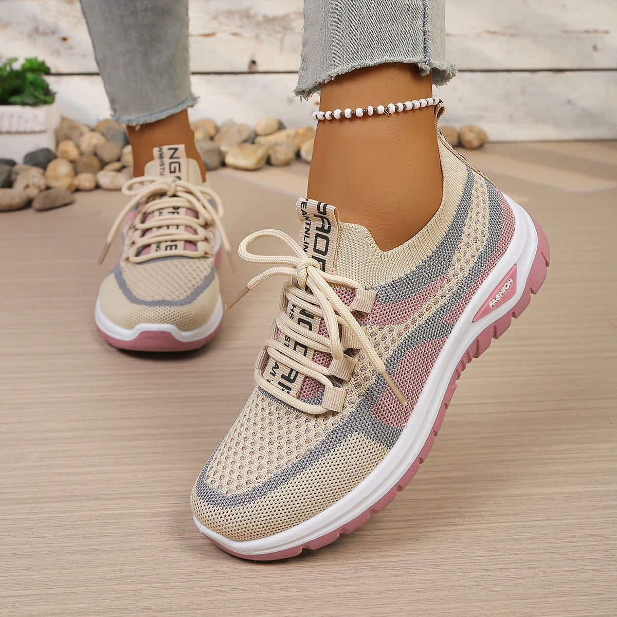 Women's Two-Colour Casual Trainers Corvine