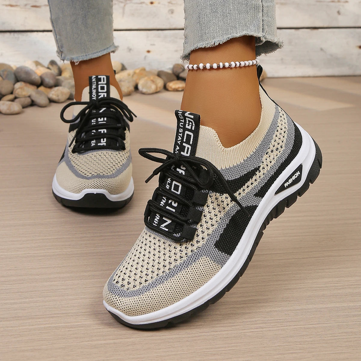 Women's Two-Colour Casual Trainers Corvine