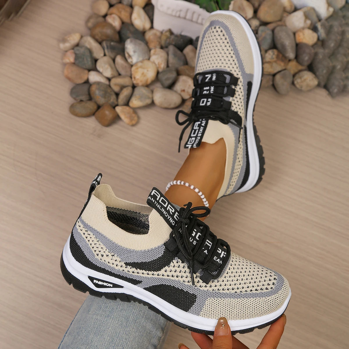 Women's Two-Colour Casual Trainers Corvine