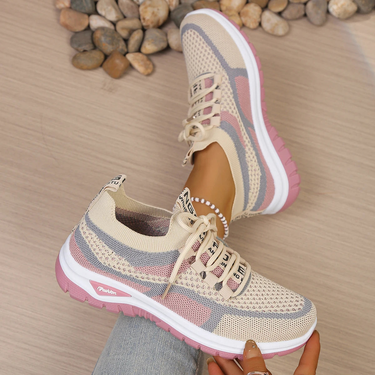 Women's Two-Colour Casual Trainers Corvine