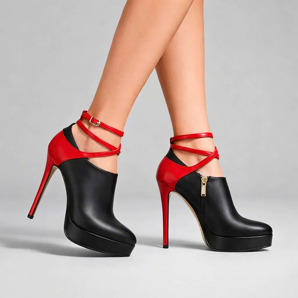 Women's Two-Tone Leather Heels Corvine