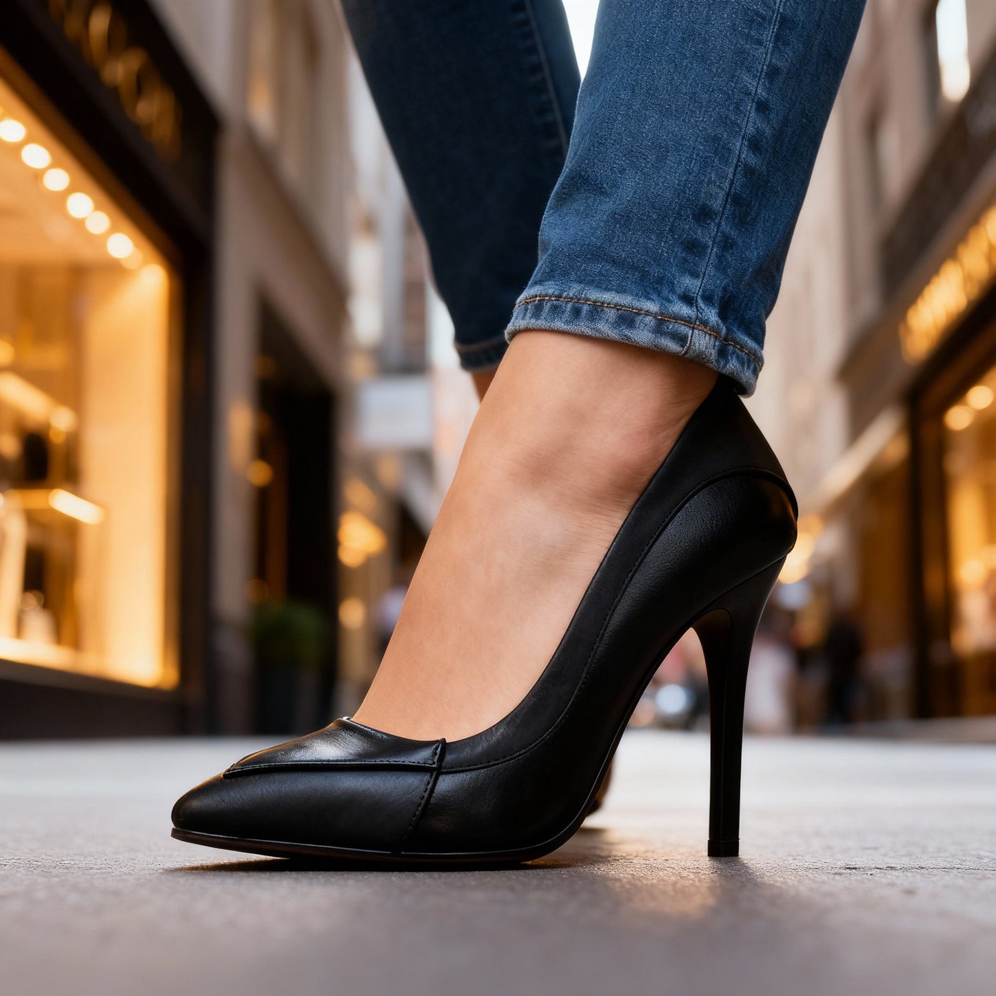 Women's Two-Tone Leather Stiletto Heels Corvine
