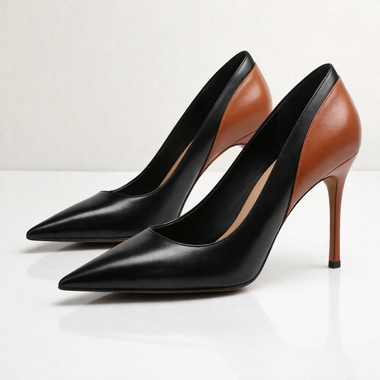 Women's Two-Tone Pointed Toe Stiletto Heels Corvine