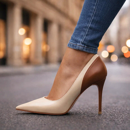 Women's Two-Tone Sculpted Stiletto Heels Corvine