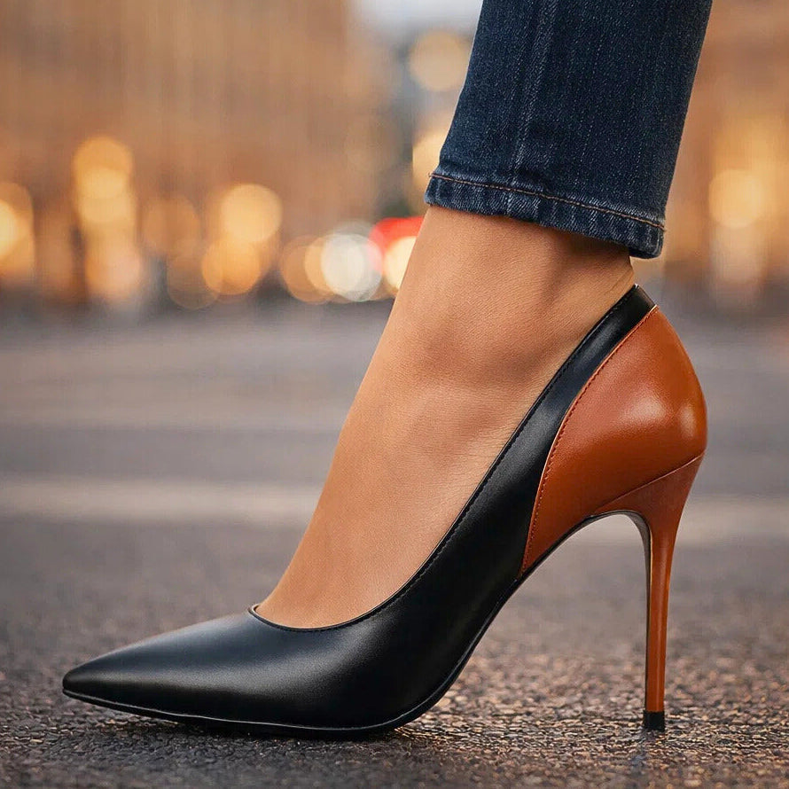 Women's Two-Tone Sculpted Stiletto Heels Corvine