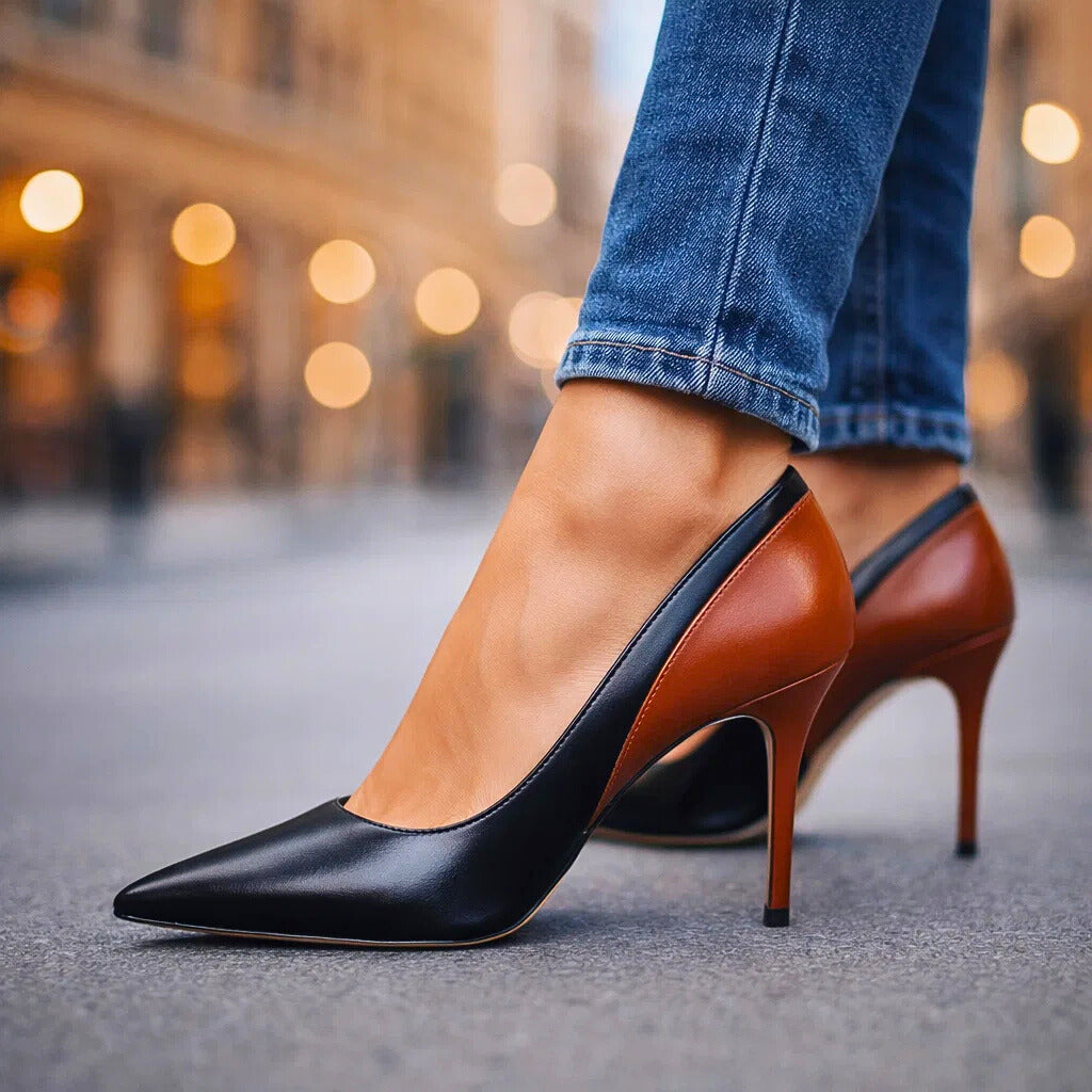 Women's Two-Tone Sculpted Stiletto Heels Corvine