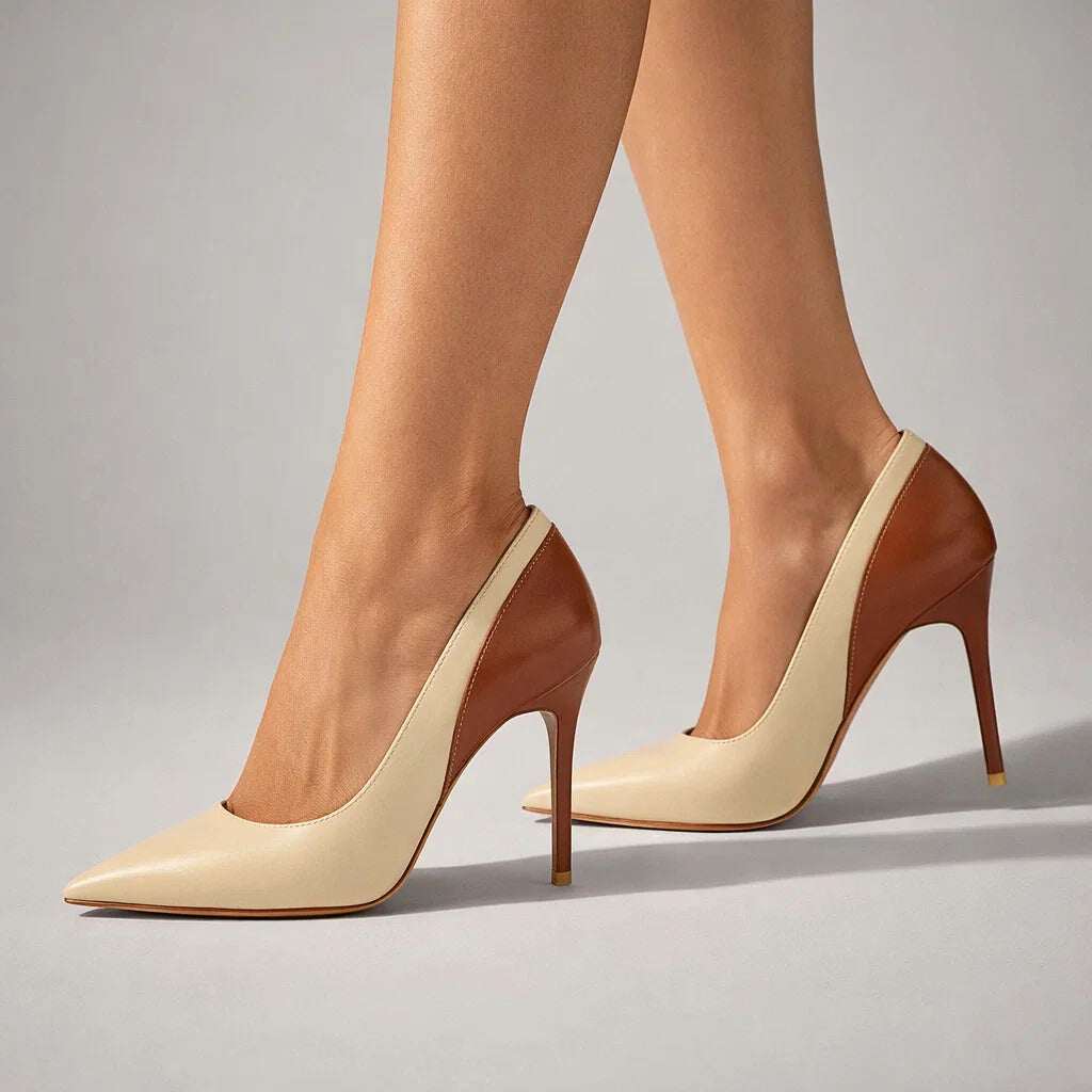 Women's Two-Tone Sculpted Stiletto Heels Corvine