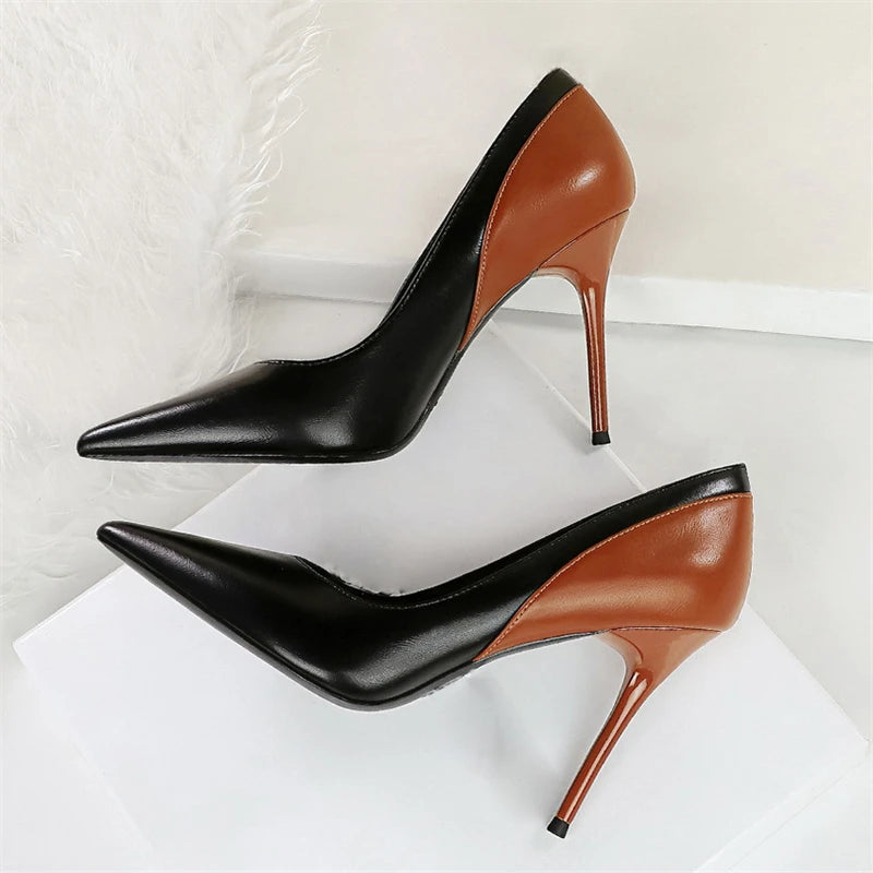 Women's Two-Tone Sculpted Stiletto Heels Corvine