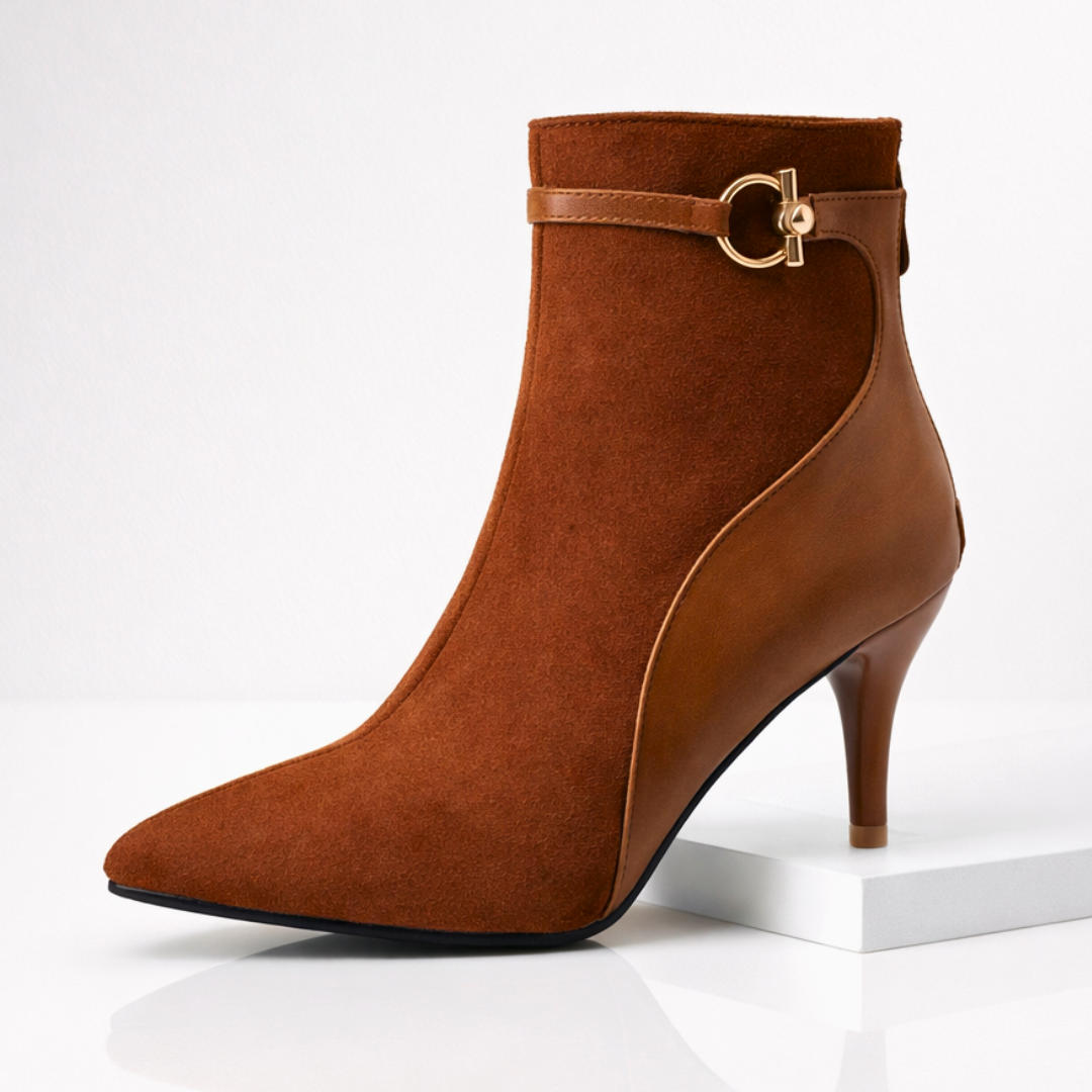 Women's Two-Tone Suede Ankle Boots Corvine
