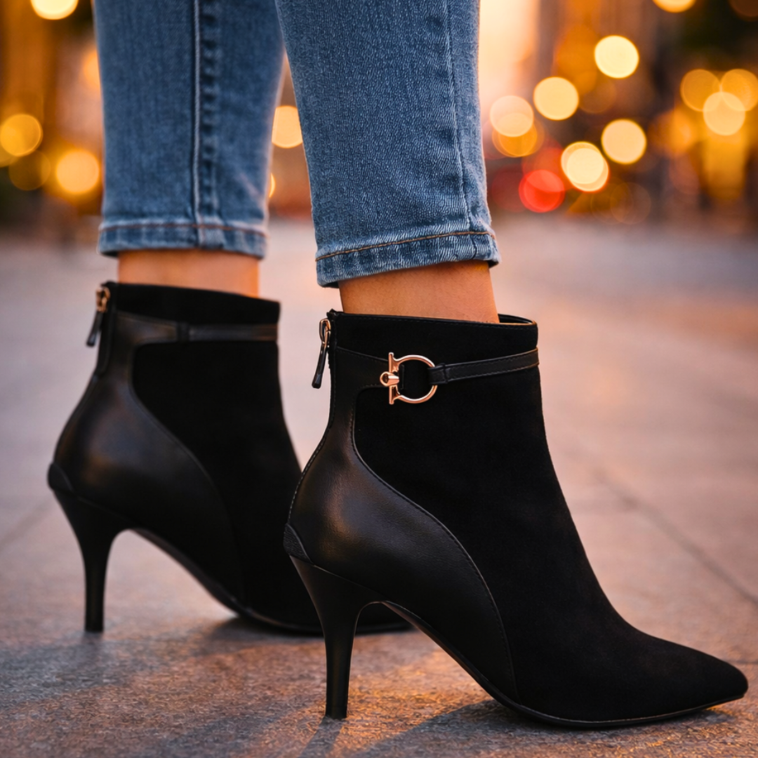 Women's Two-Tone Suede Ankle Boots Corvine