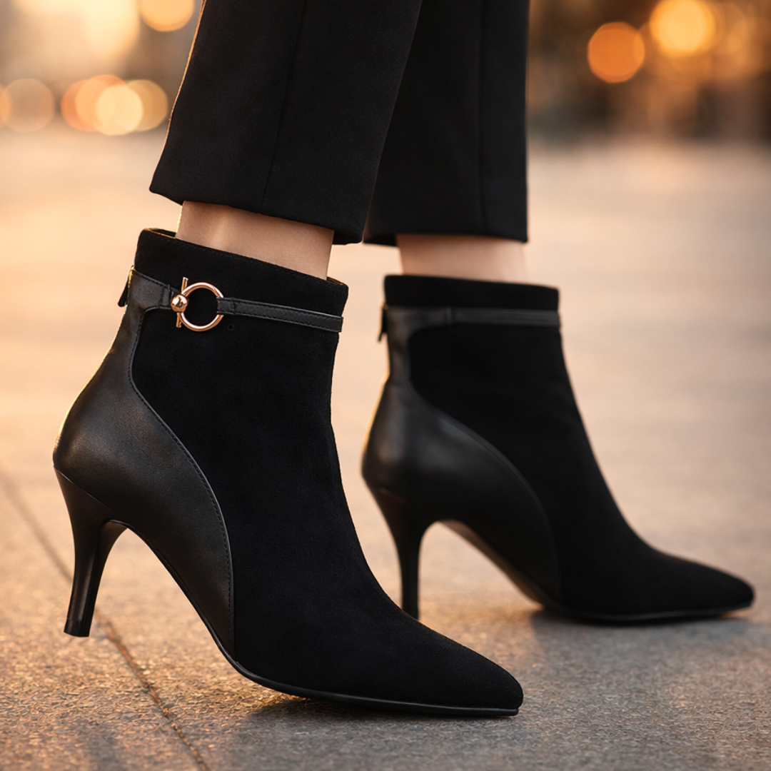 Women's Two-Tone Suede Ankle Boots Corvine
