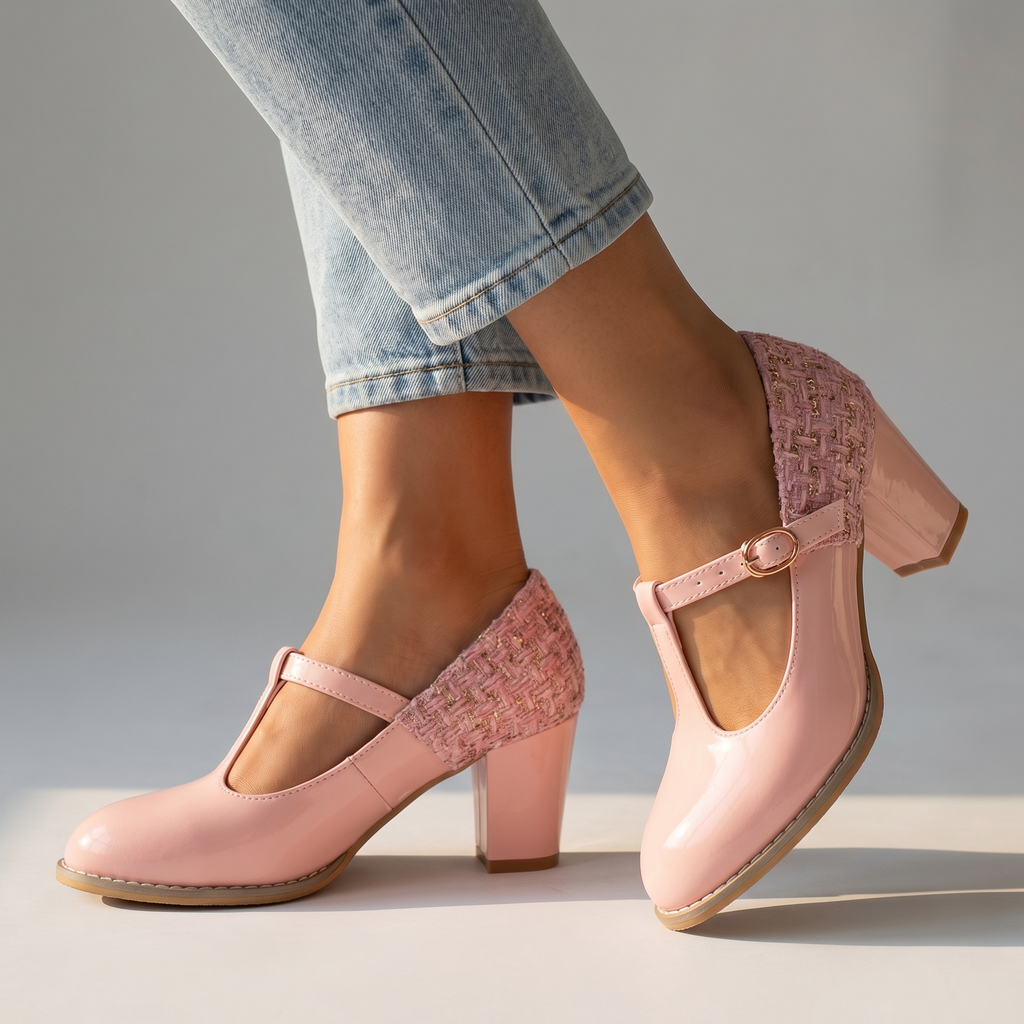 Women's Two-Toned Tweed Mary Jane Pumps Corvine