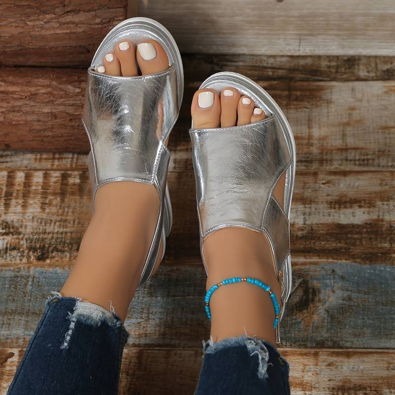 Women's Vegan Leather Adjustable Strap Sandals Corvine