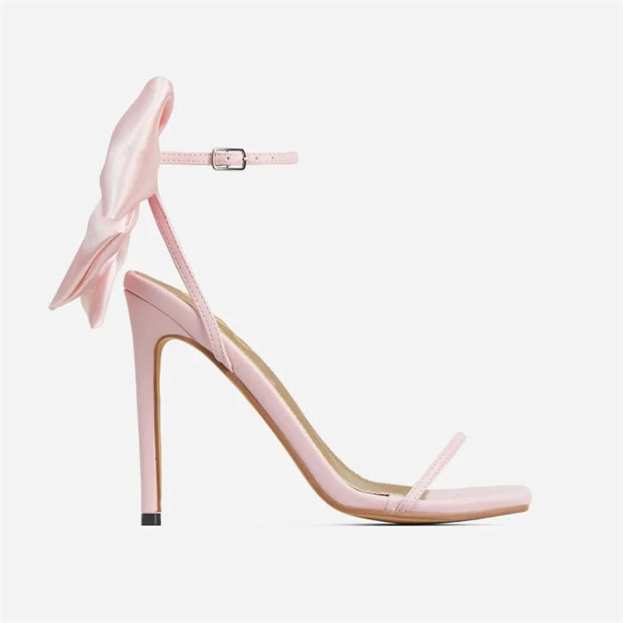 Women's Vegan Leather Bow Heels Black Corvine