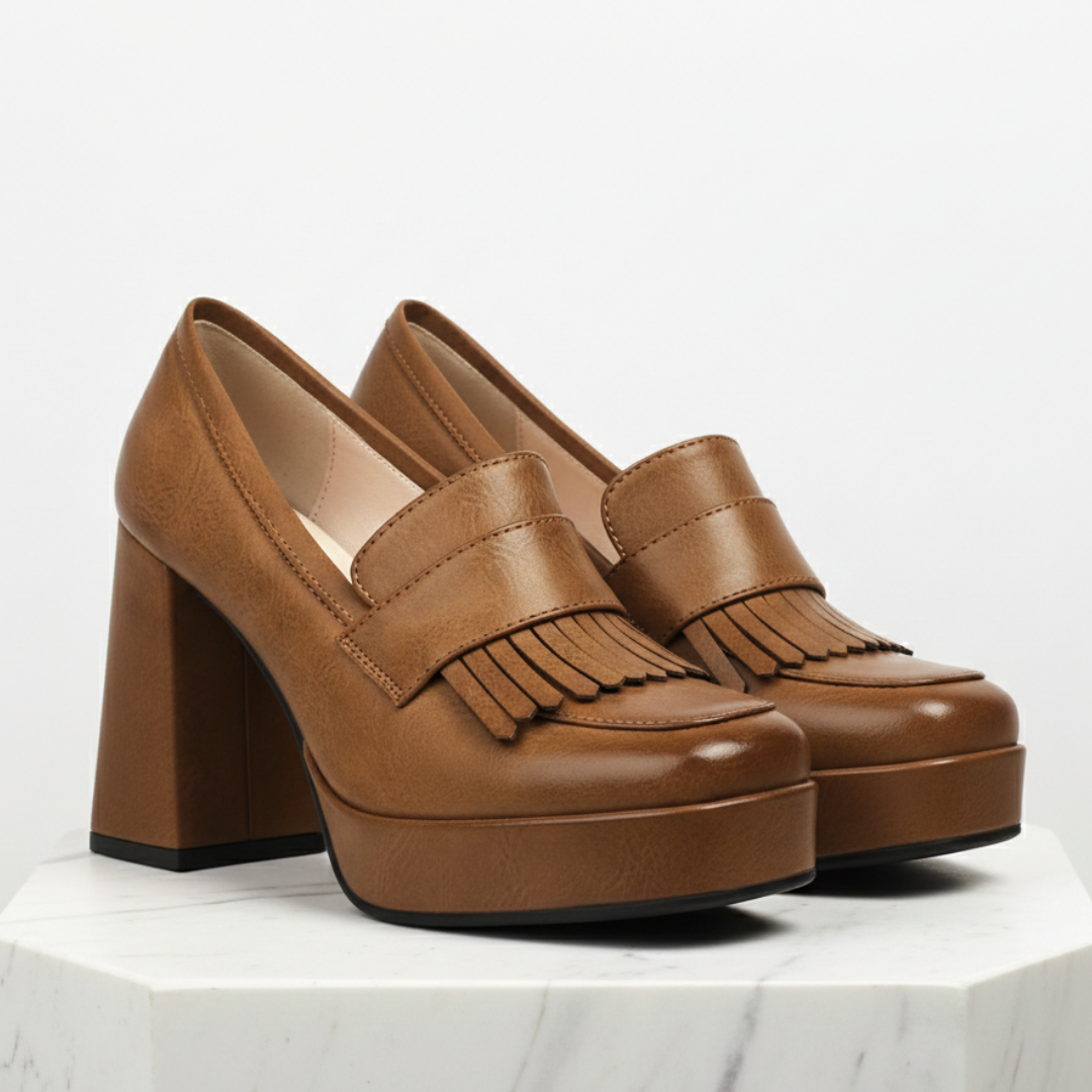 Women's Vegan Leather Chunky Loafers Corvine
