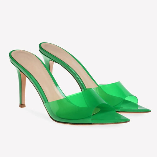 Women's Vegan Leather Peep Toe Heels Corvine