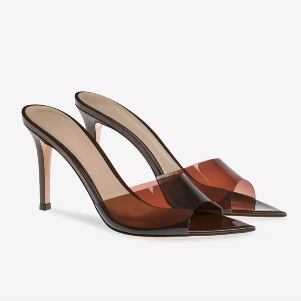 Women's Vegan Leather Peep Toe Heels Corvine