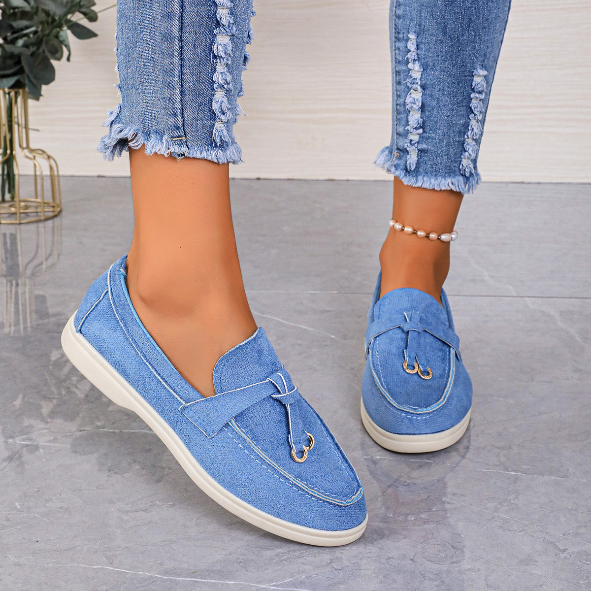 Women's Velvety Texture Loafers Corvine