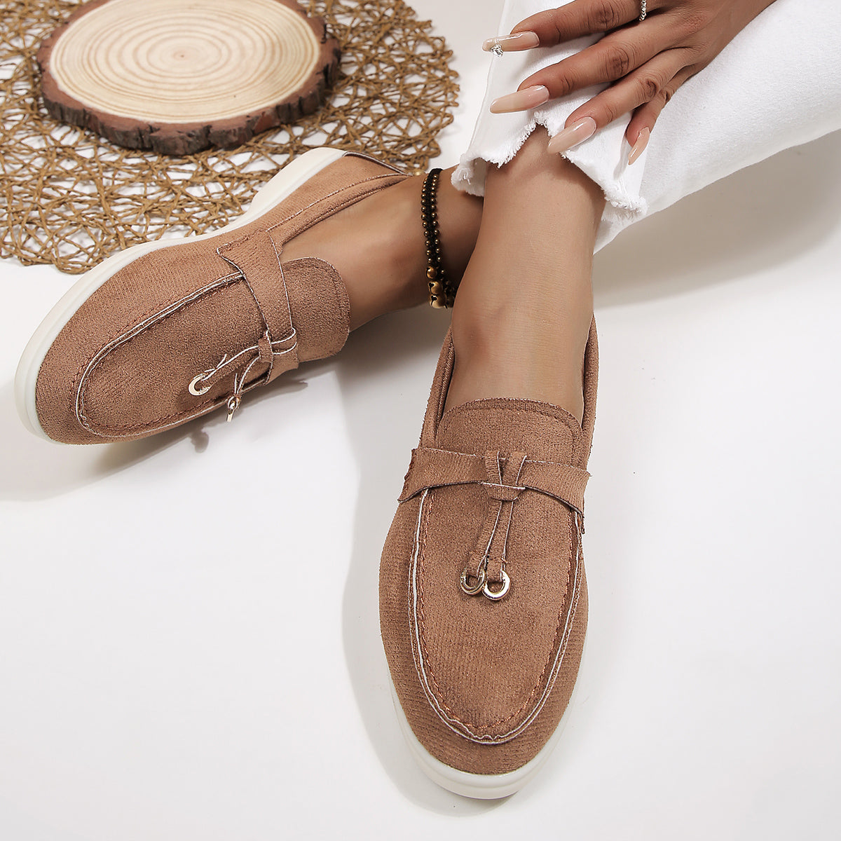 Women's Velvety Texture Loafers Corvine