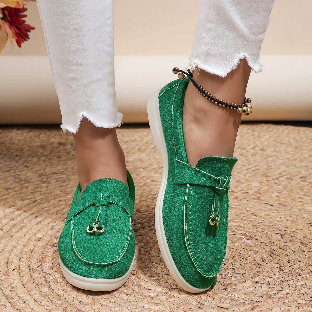 Women's Velvety Texture Loafers Corvine