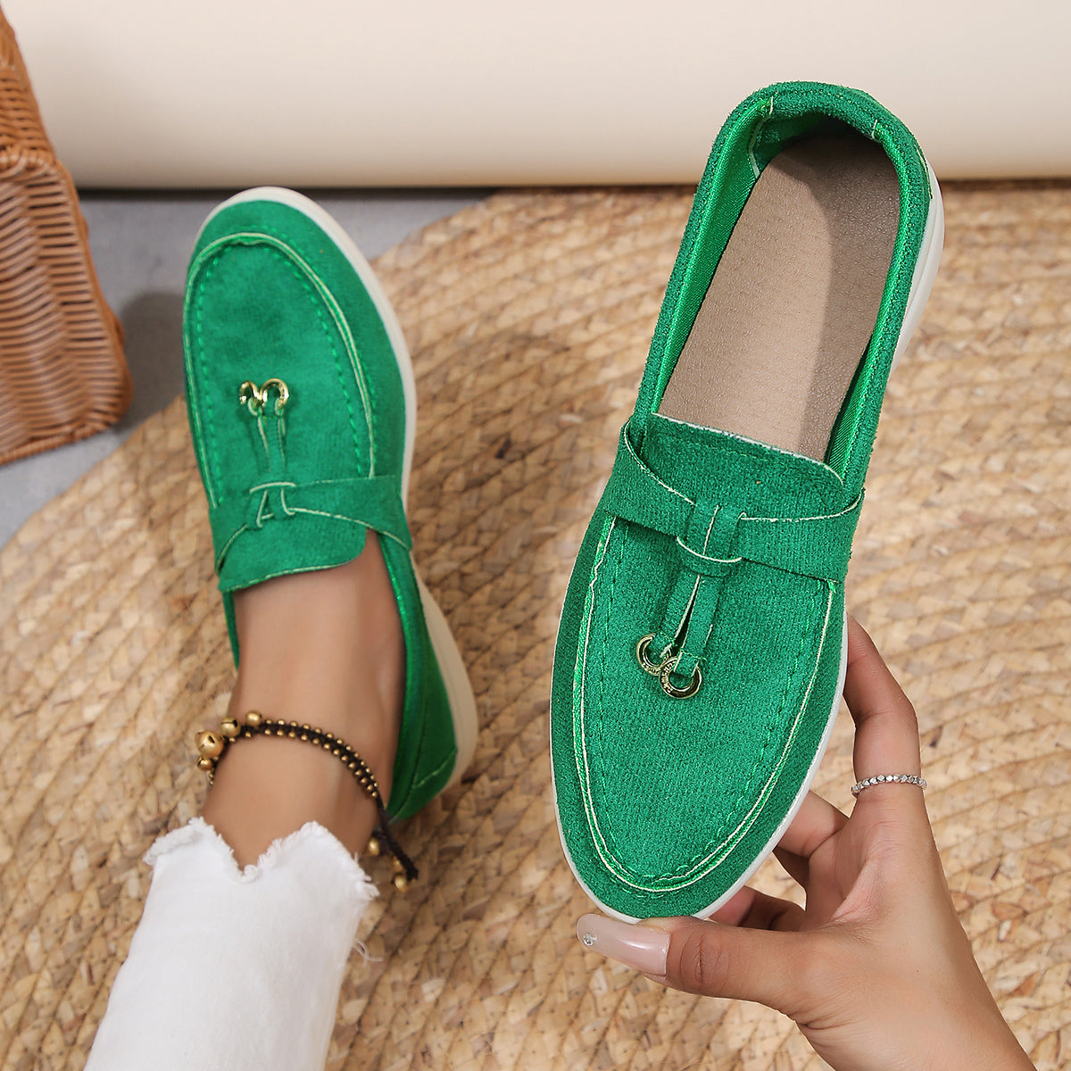 Women's Velvety Texture Loafers Corvine