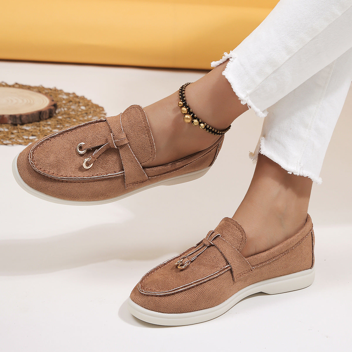 Women's Velvety Texture Loafers Corvine