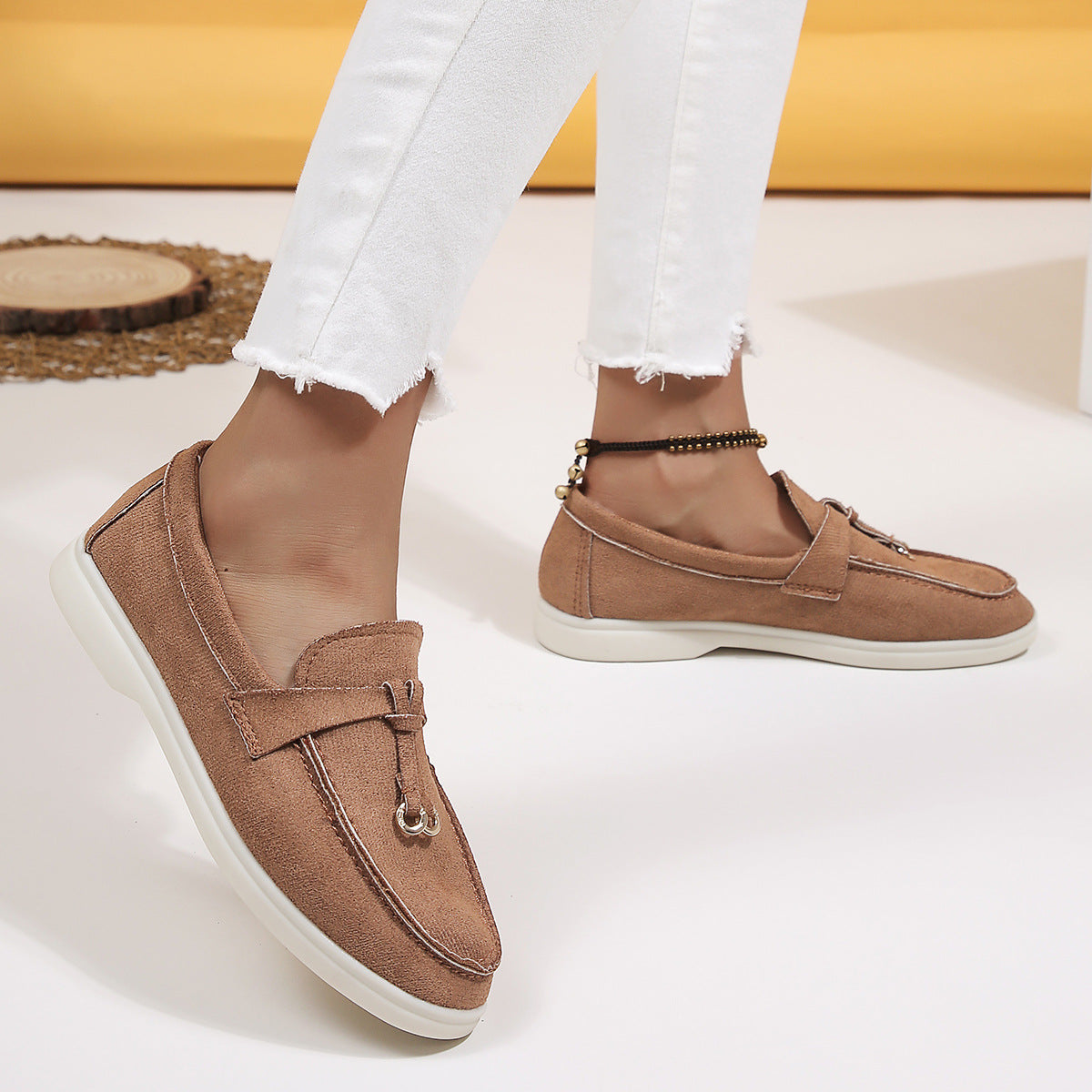Women's Velvety Texture Loafers Corvine