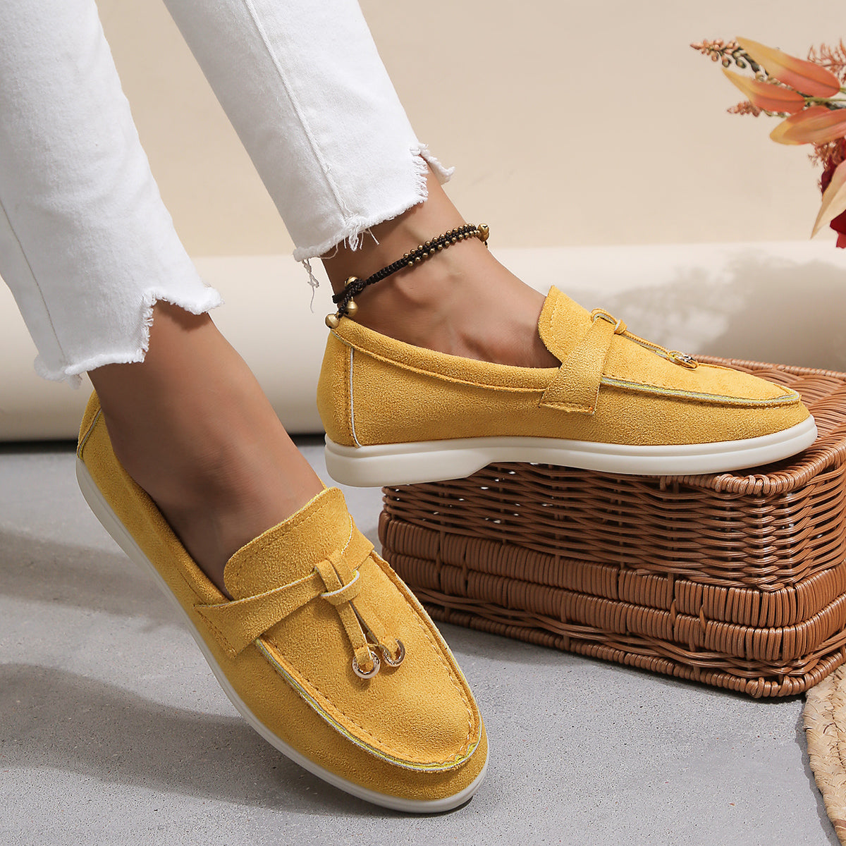 Women's Velvety Texture Loafers Corvine