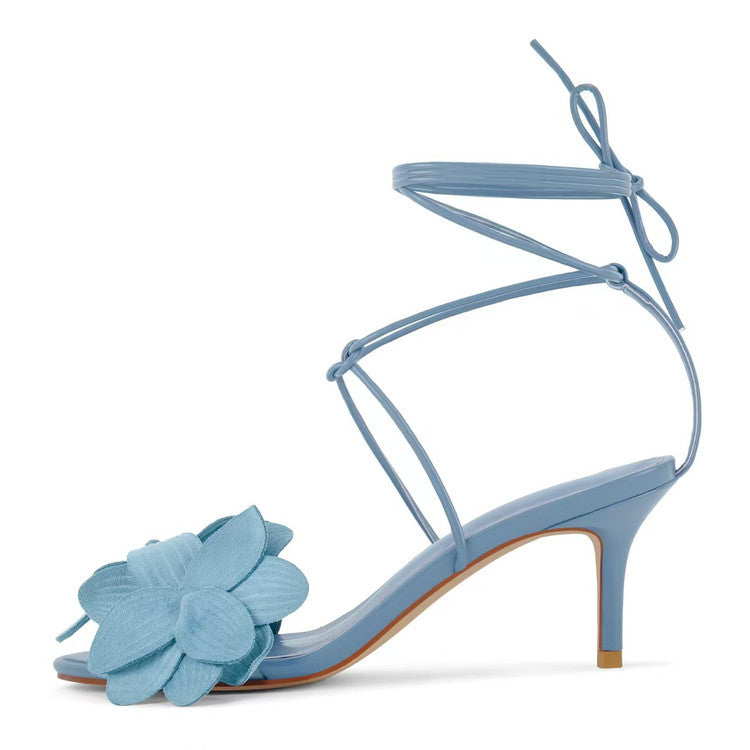 Women's Vibrant Leather Open-Toe Kitten Heel Sandals Corvine