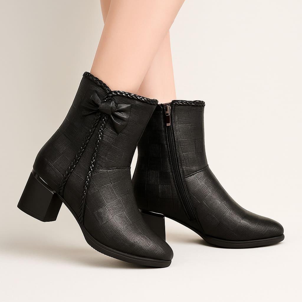 Women's Water-Resistant Vegan Leather Booties Corvine