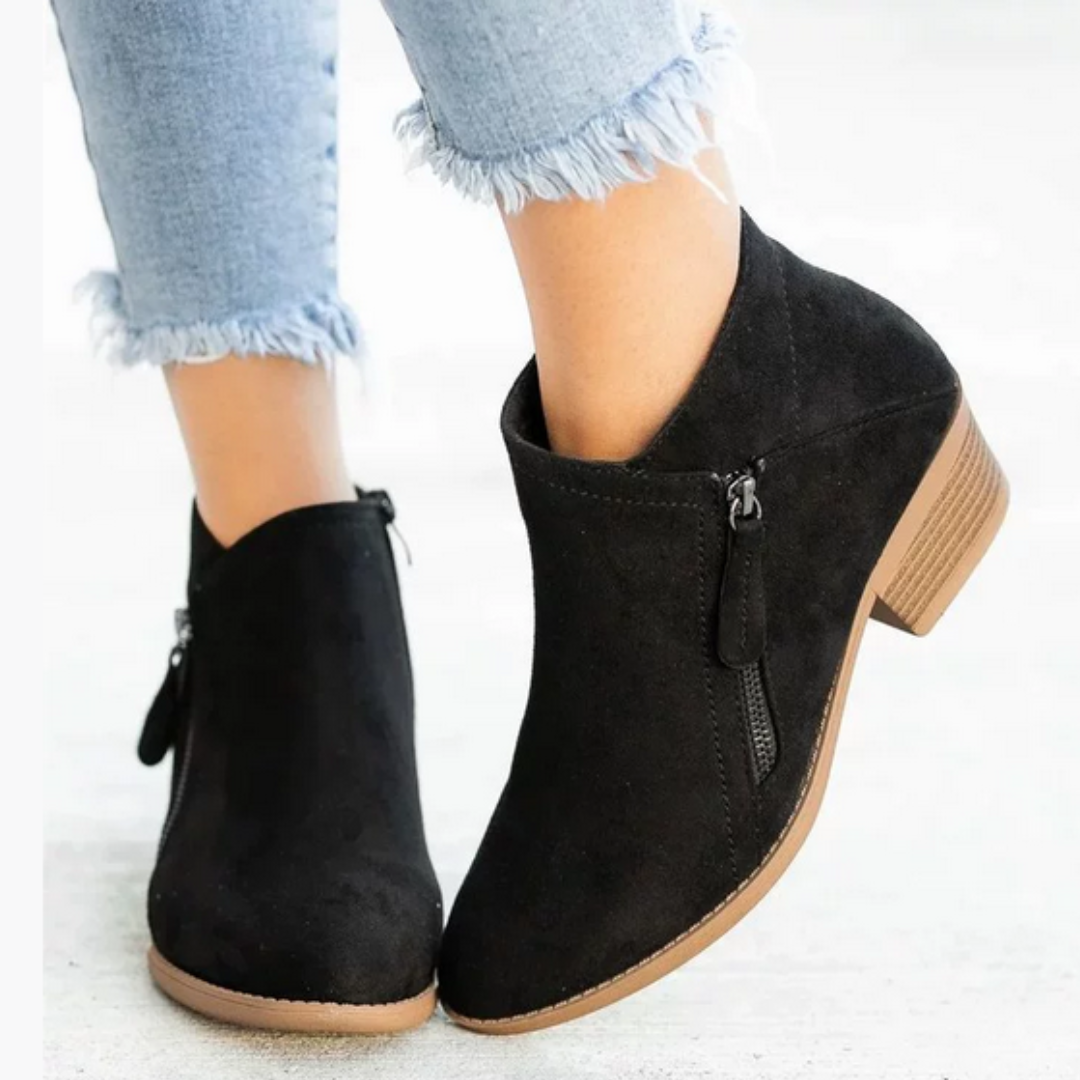 Women's Waterproof Black Ankle Boots Corvine