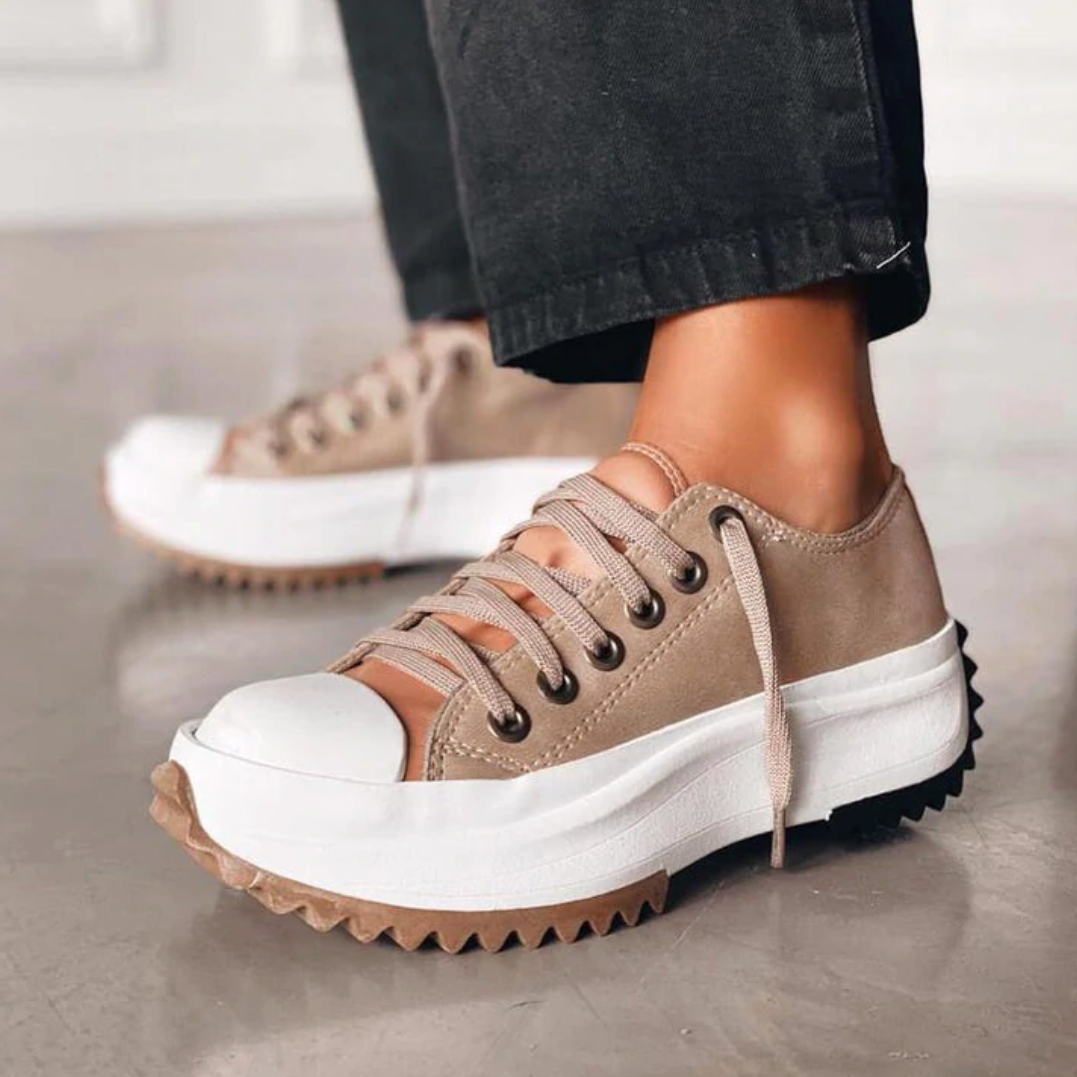Women's White Lightweight Canvas Trainers Corvine