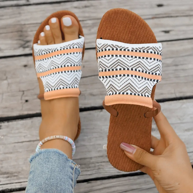 Women's Woven Fabric Slide Sandals Corvine