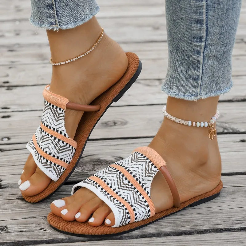 Women's Woven Fabric Slide Sandals Corvine