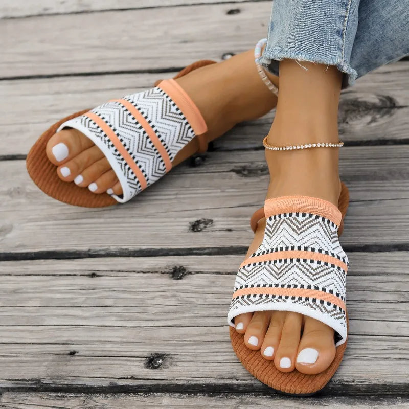 Women's Woven Fabric Slide Sandals Corvine