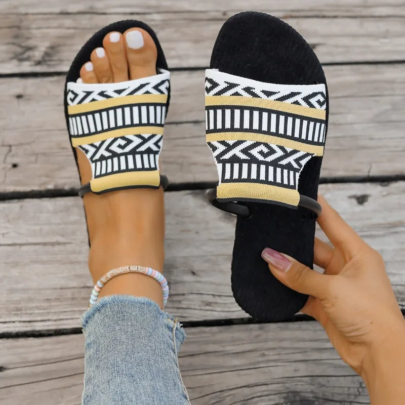 Women's Woven Fabric Slide Sandals Corvine