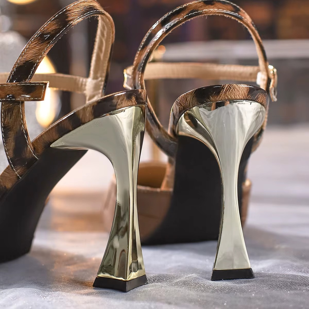 Women's Woven Faux Leather Slingback Heels Corvine
