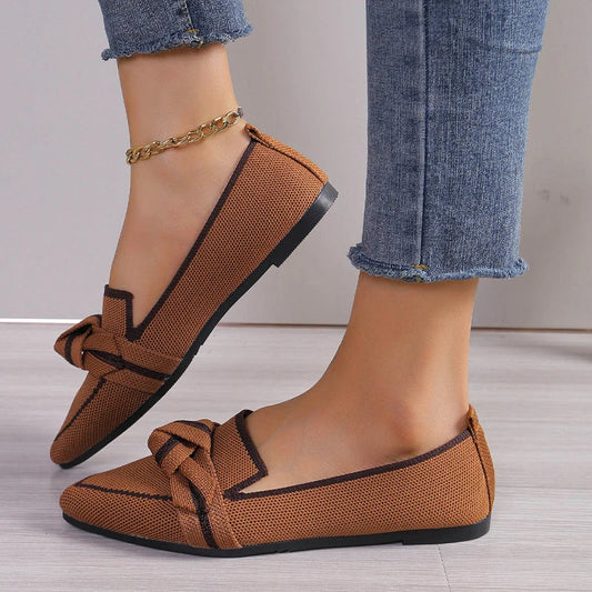 Women's Woven Knit Pointed Toe Flats Corvine