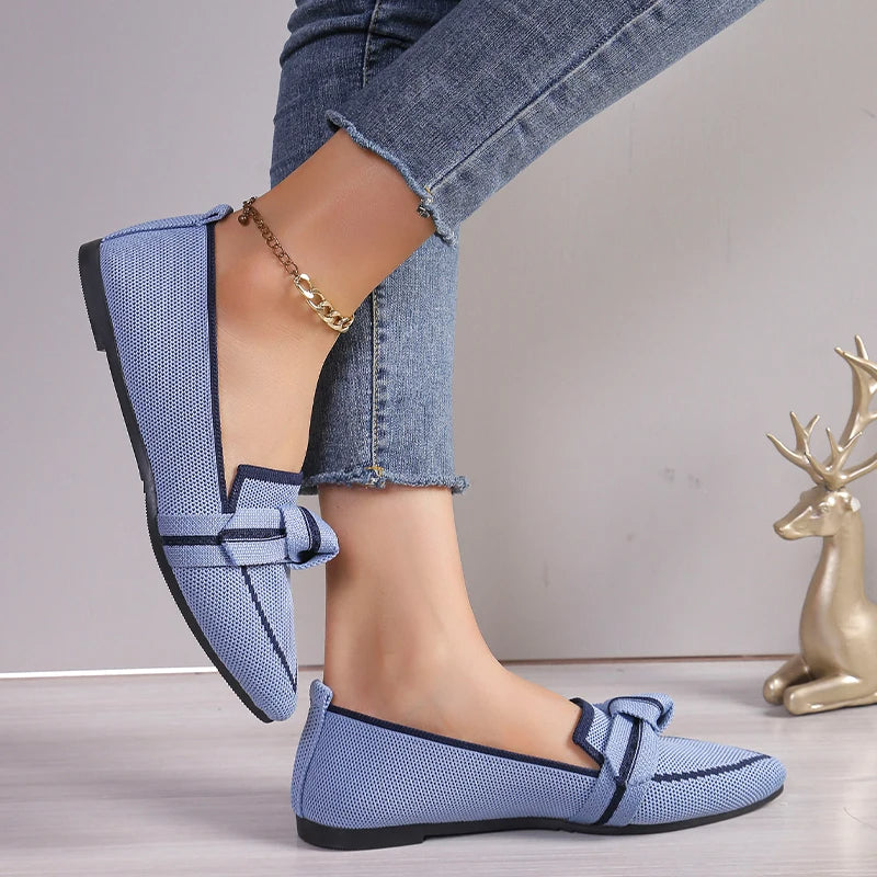 Women's Woven Knit Pointed Toe Flats Corvine