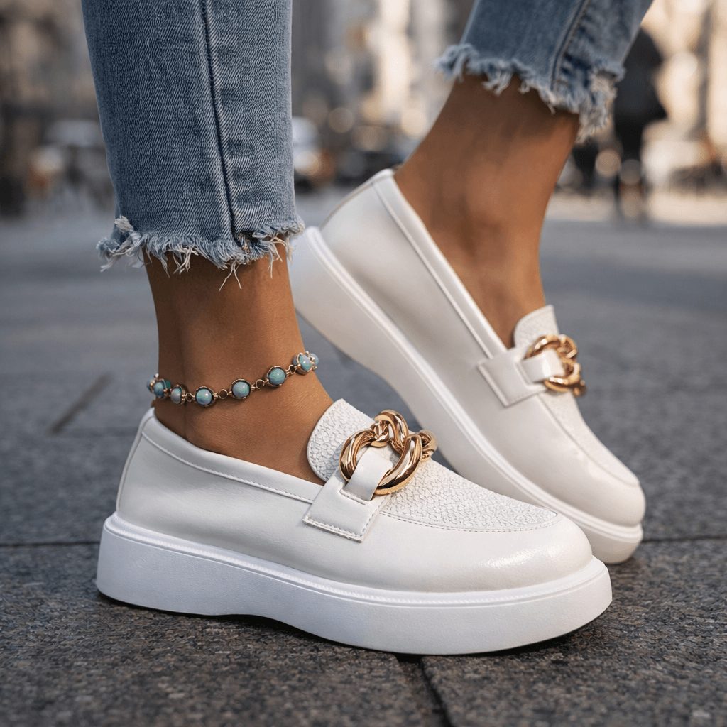 Women's Woven Textured Chunky Platform Loafers Corvine