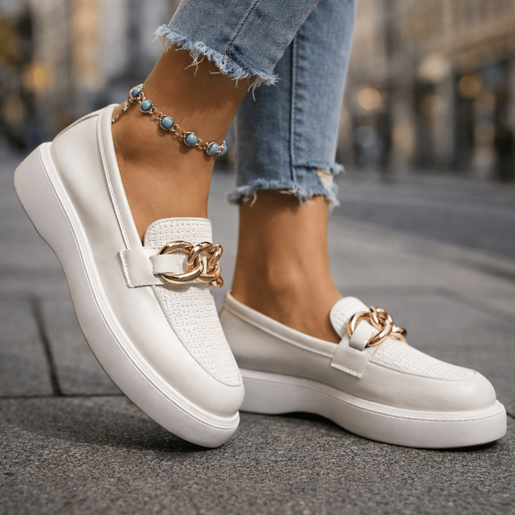 Women's Woven Textured Chunky Platform Loafers Corvine